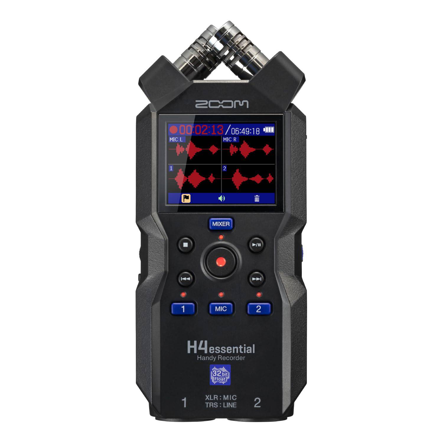 Zoom H4essential 4-Track Handy Recorder With four tracks, 32-bit float recording, advanced X/Y mics and 2 XLR/TRS inputs, creators have more ways to record their music, podcasts, and audio-for-video and More - Golchha Computers
