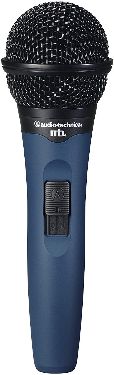 Audio-Technica MB-1K Midnight Blues Series Handheld Neodymium Cardioid Unidirectional Dynamic Vocal Microphone, Rugged Construction, On/Off Switch - Golchha Computers