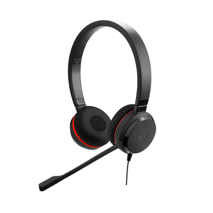 Jabra Evolve 20 MS Stereo On Ear Wired Headphones with Mic (black) - Golchha Computers