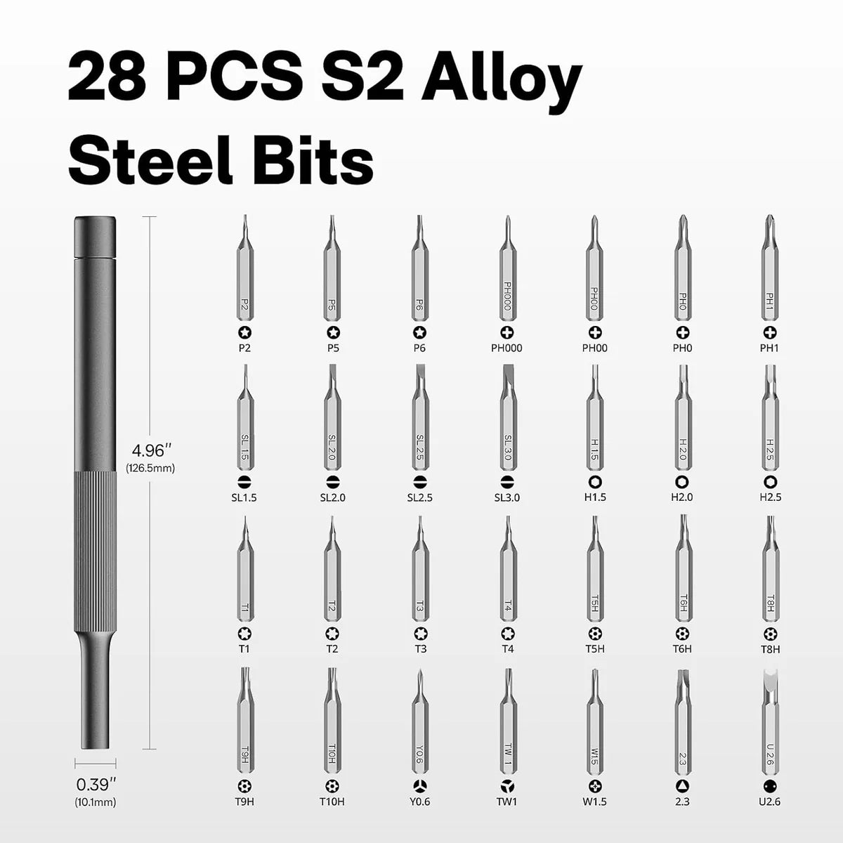 HOTO 28-in-1 Screwdriver Set Mini precision bits for phones & gadgets (HTT0009GL) - GOLCHHA COMPUTERS 