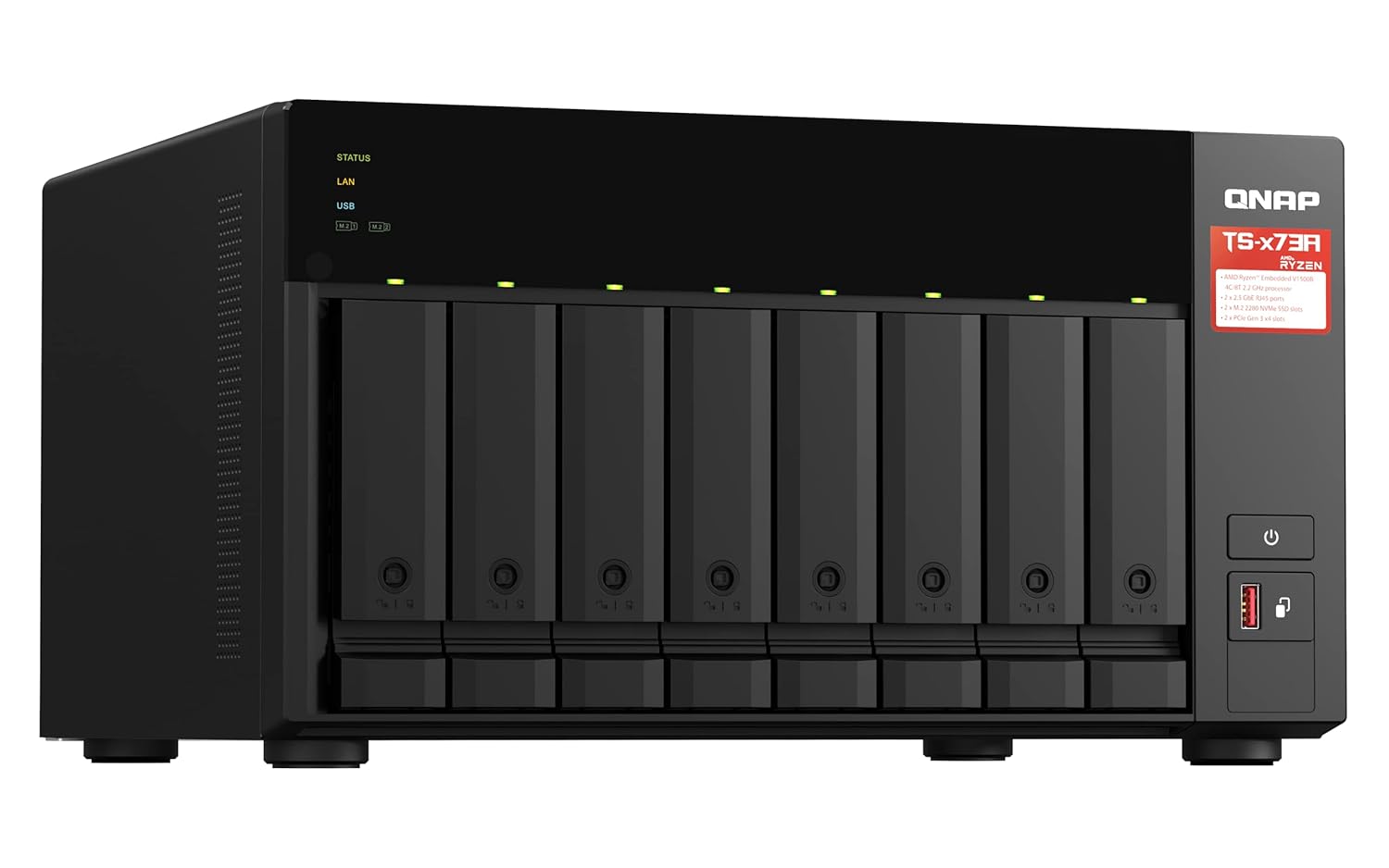 QNAP TS-873A-8G 8 Bay High-Performance NAS with 2 x 2.5GbE Ports and Two PCIe Gen3 Slots - Golchha Computers