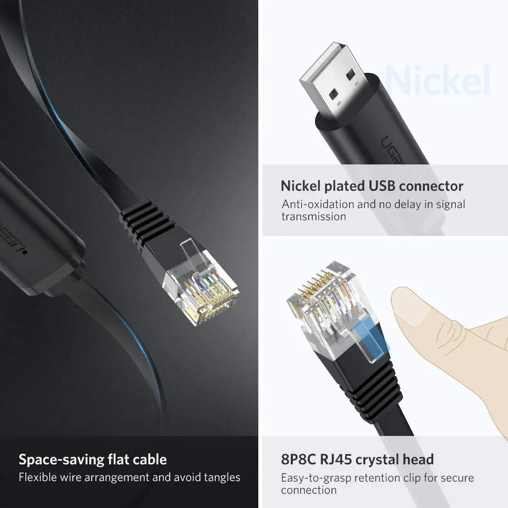 UGREEN USB to RJ45 Console Cable 1.5m, FTDI Chip (50773)