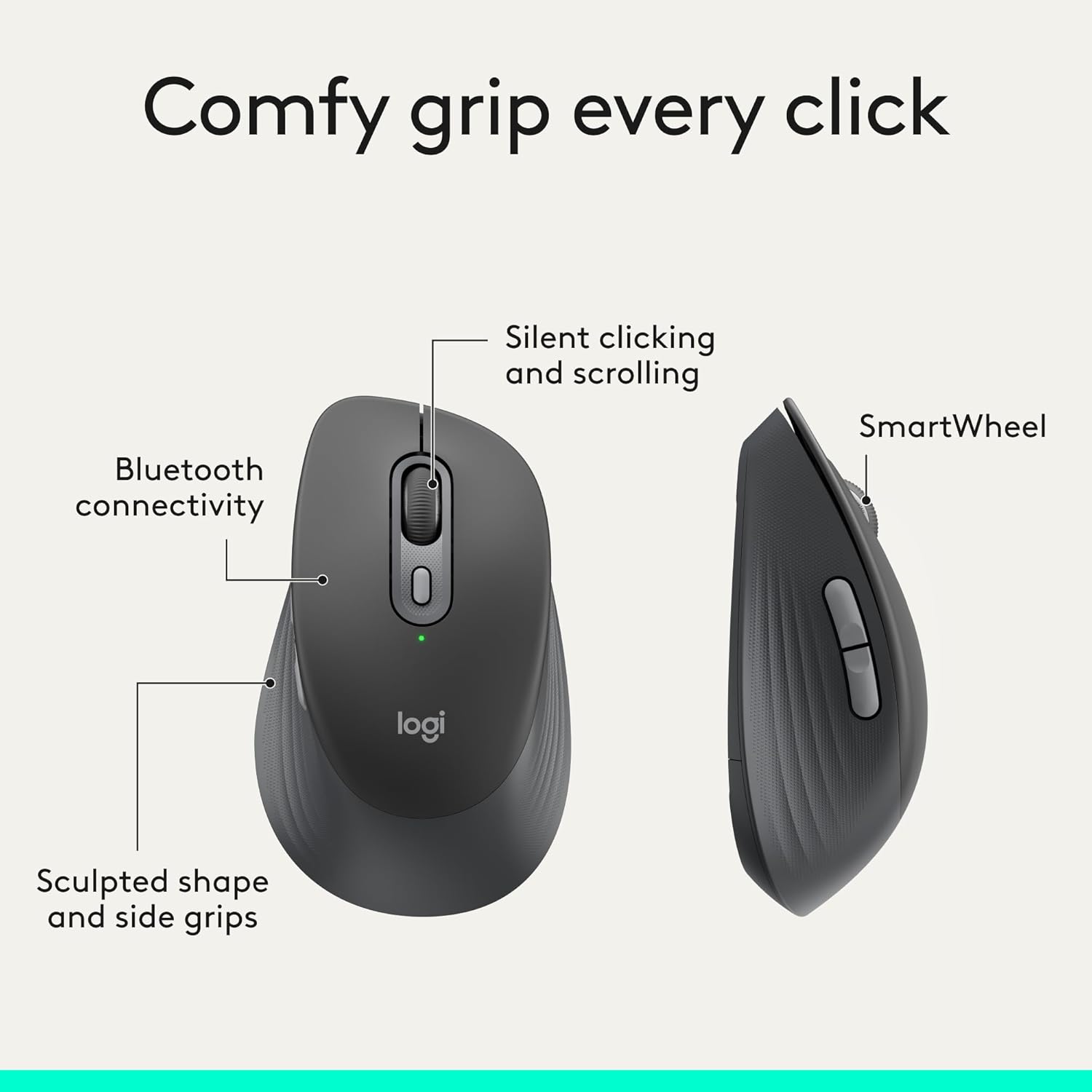 Logitech Signature Comfort M840 L Bluetooth mouse for all-day comfort