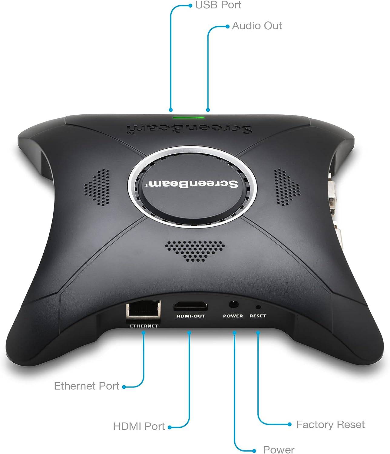 ScreenBeam 960 wireless display receiver enables native screen mirroring from your Windows, Android and Apple devices — without apps or wires.