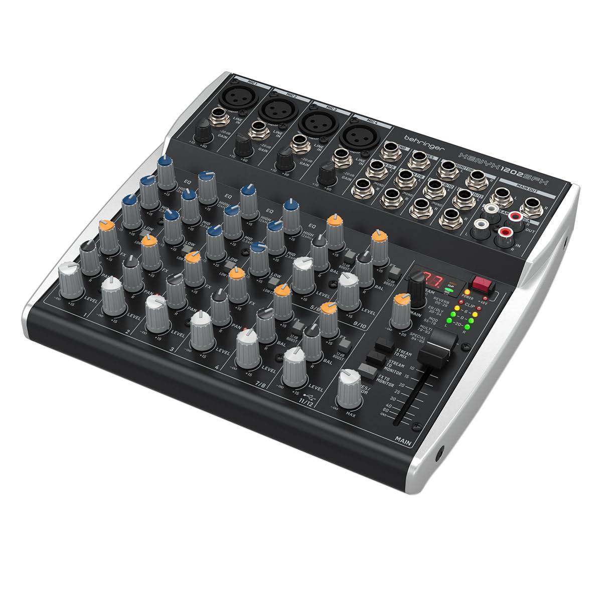 Behringer Xenyx 1202SFX Premium Analog 12-Input Mixer with USB Streaming Interface and Klark Teknik Effects - Golchha Computers