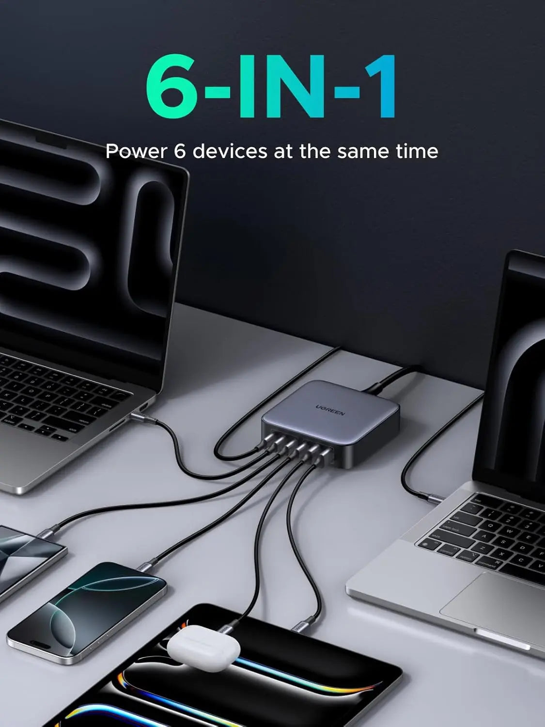 UGREEN Nexode 200W 6-Port GaN Desktop Charger (40914)