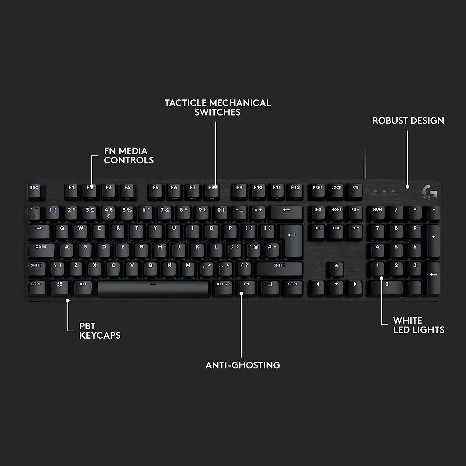 Logitech G G413 Mechanical Backlit Gaming Keyboard - Golchha Computers