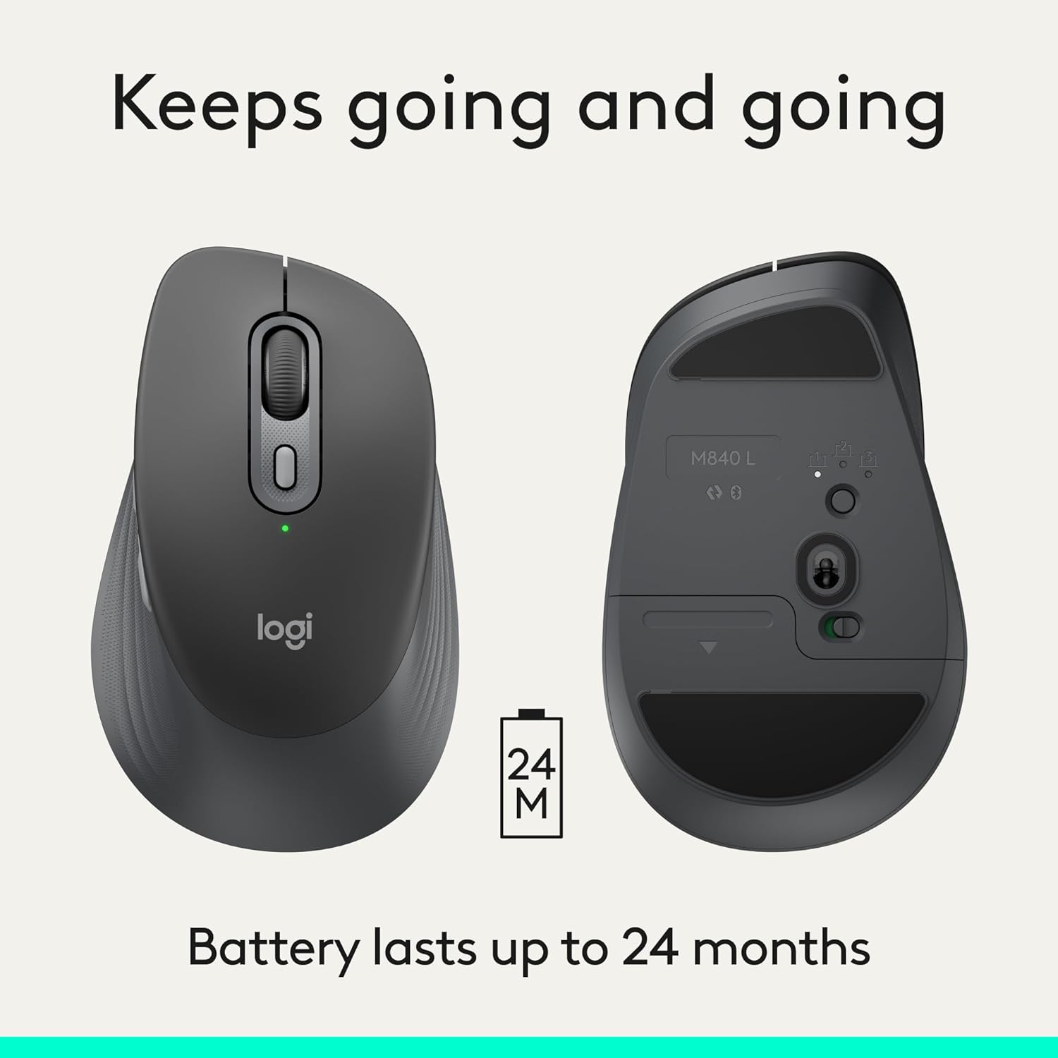 Logitech Signature Comfort M840 L Bluetooth mouse for all-day comfort