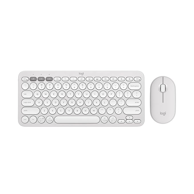 Logitech PEBBLE 2 COMBO Slim, multi-device Bluetooth keyboard & Mouse With BRIO 100 Full HD 1080p Webcam Combo - Golchha Computers