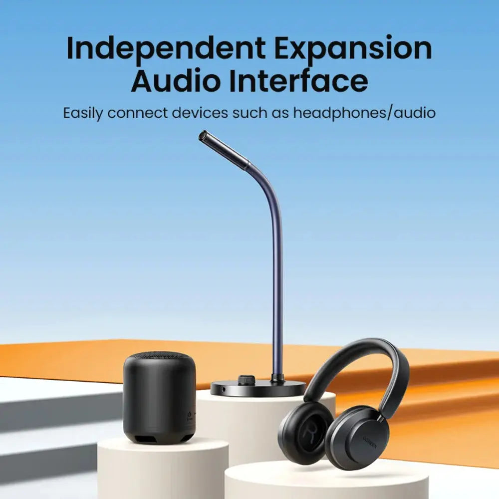 UGREEN USB Desktop Omnidirectional Microphone with Gooseneck (90416)