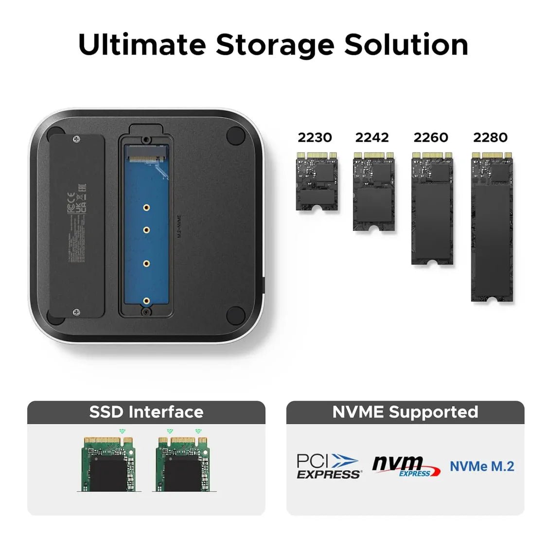 UGREEN Mac mini M4 or M4 Pro Dock 11-in-1 USB C Hub 8TB M.2 NVMe 10Gbps 5X USB-A 2X Type-C SD/TF Card Docking Station (65487) - GOLCHHA COMPUTERS 