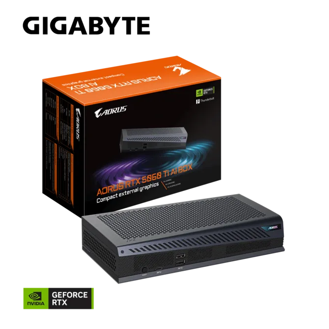 Gigabyte Aorus RTX 5060 Ti AI Box 16GB GDDR7 External Graphics Card - Dispatch Within 3 Business Days - GOLCHHA COMPUTERS 