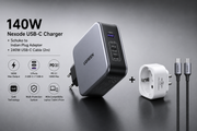 UGREEN Nexode 140W 3-Port GaN Charger PD 3.1 with 240W USB-C Cable (90549)