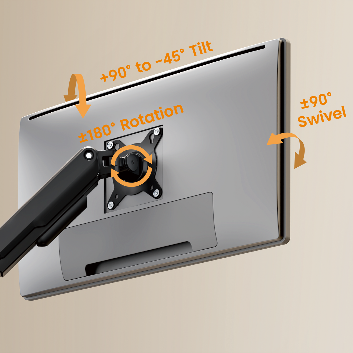 Lumi LDT112-C024E Spring-Assisted Dual Monitor Arm (Black)