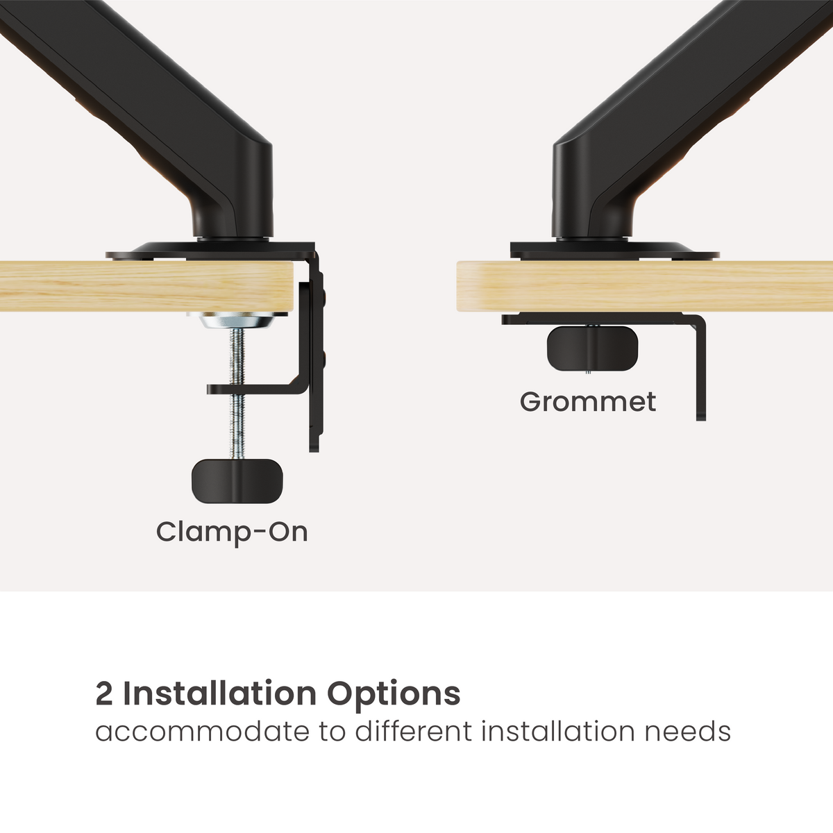 Lumi LDT112-C024E Spring-Assisted Dual Monitor Arm (Black)