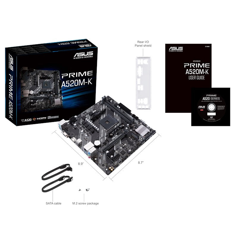 ASUS PRIME A520M-K AMD AM4 DDR4 MOTHERBOARD