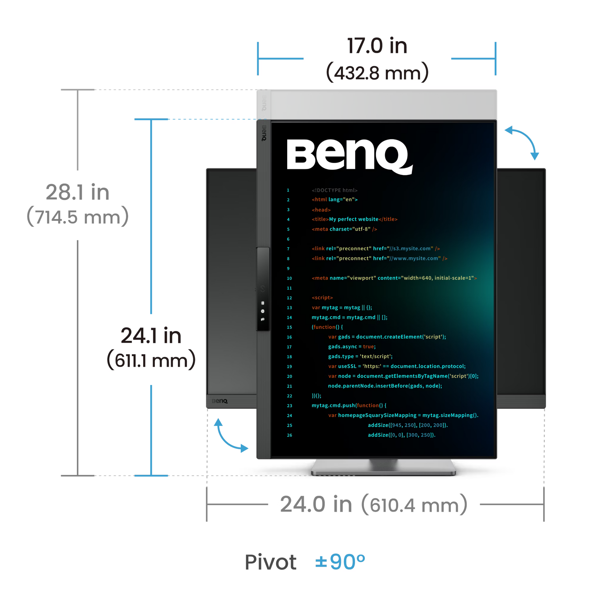 Benq RD280UG 28.2” 4K+ 3840x2560 120Hz IPS Programming Monitor with Backlight - GOLCHHA COMPUTERS 
