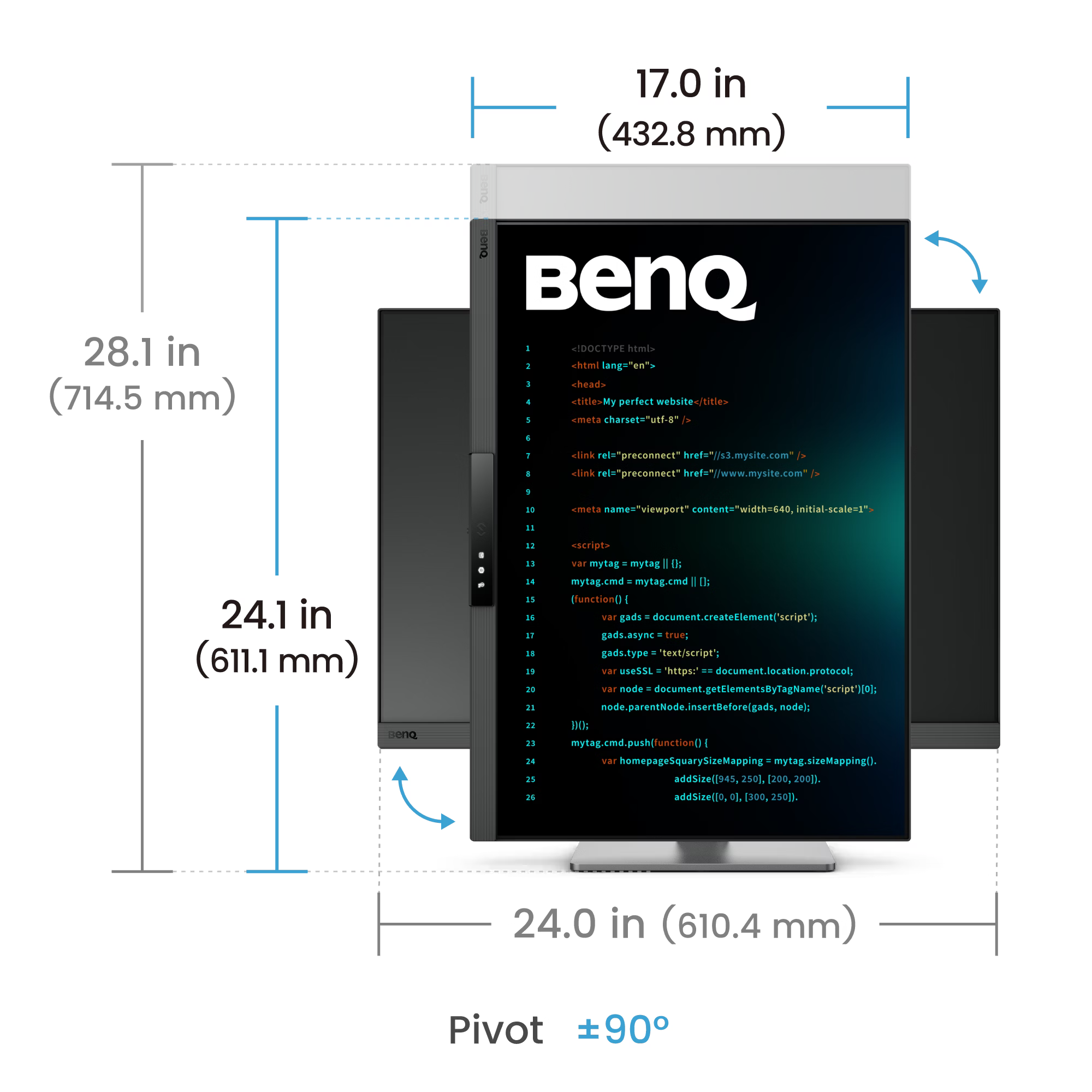 Benq RD280UG 28.2” 4K+ 3840x2560 120Hz IPS Programming Monitor with Backlight - GOLCHHA COMPUTERS 