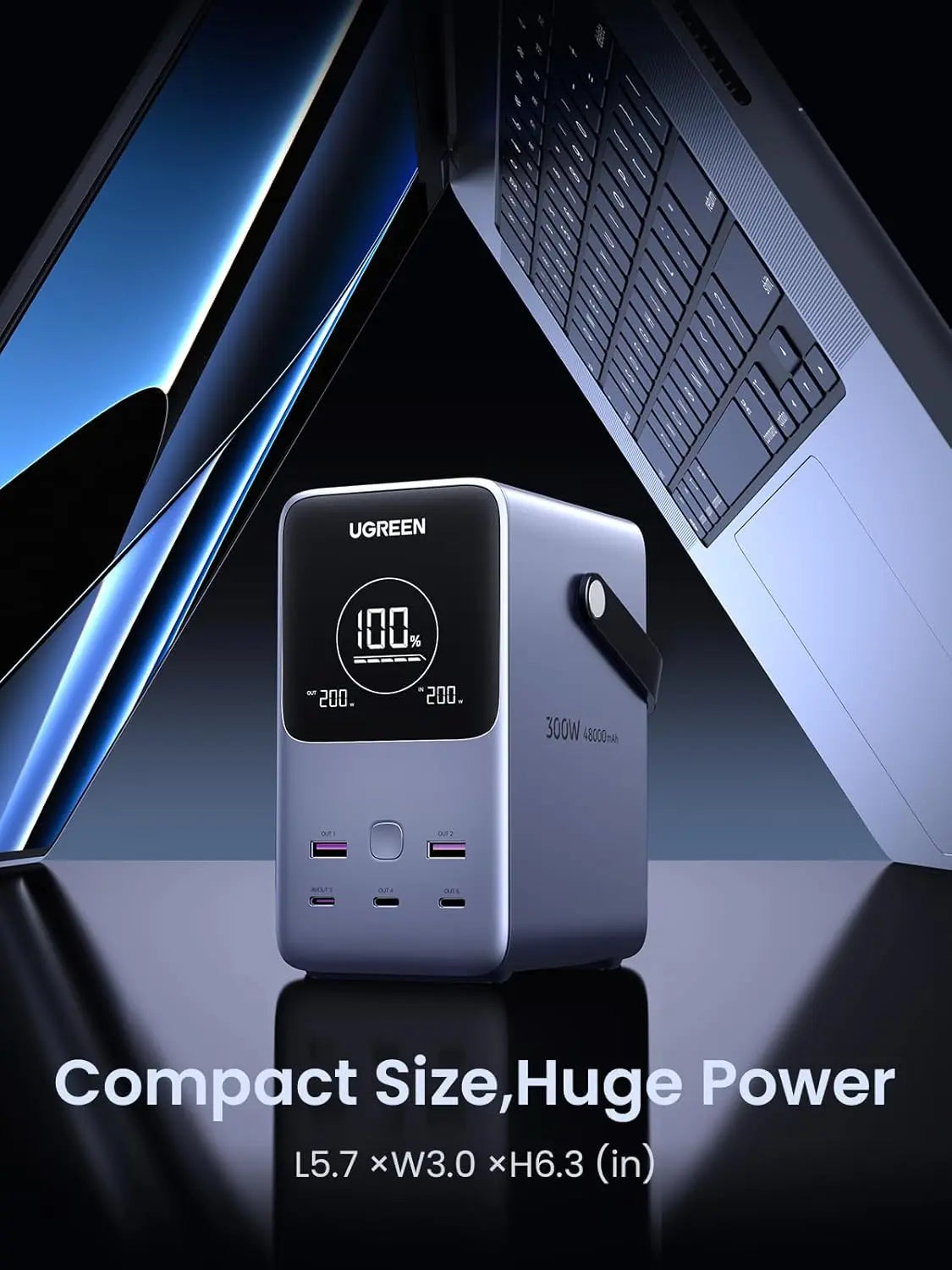 UGREEN 48000mAh 300W Power Bank with Digital Display (25286)