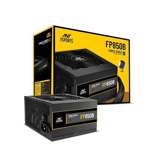 Ant Esports FP850B 80 Plus Bronze Certified Gaming Power Supply/PSU with Active PFC, Flat Black Cables and Silent Fan