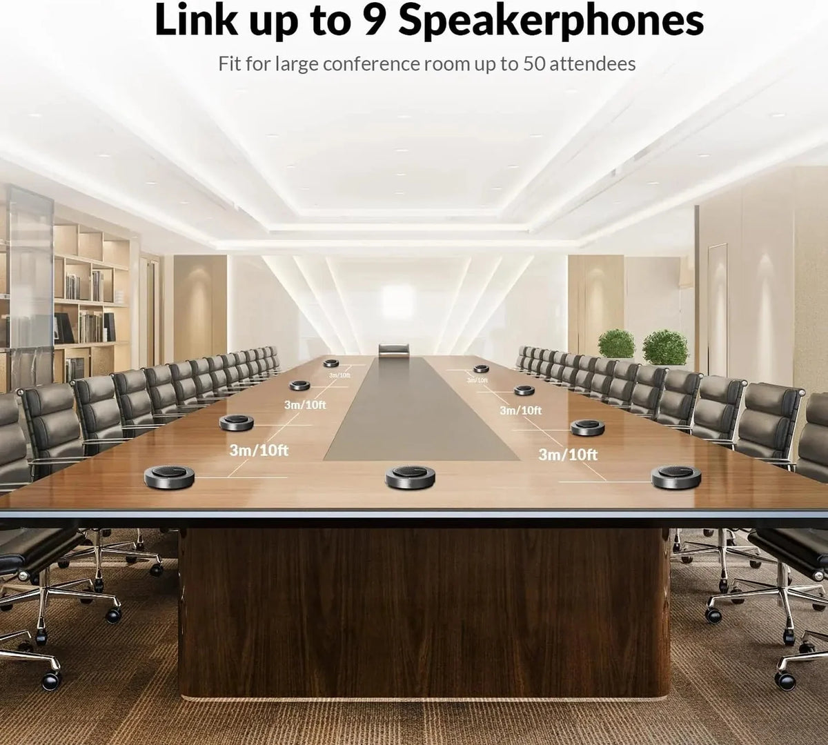 AV Access AnyCo A6 Daisy Chain USB & Bluetooth Conference Speakerphone | Scalable Audio with 360° Voice Pickup for Large Rooms - GOLCHHA COMPUTERS 
