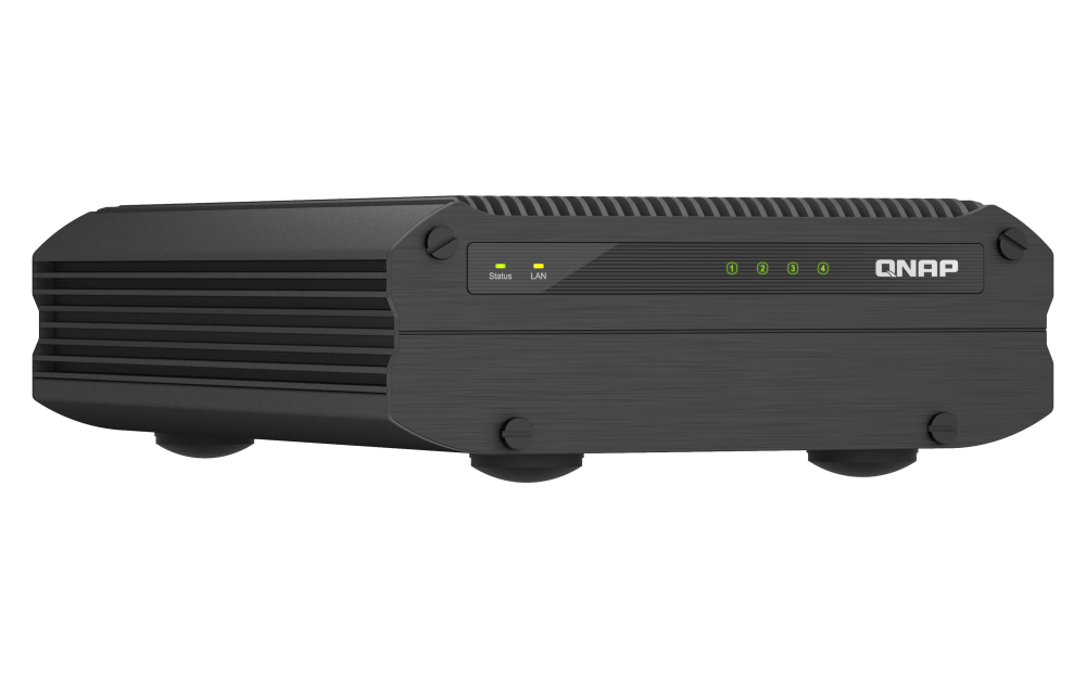 QNAP TS-i410X  Intel® Atom® x6425E 4-core/4-thread processor, burst up to 3.0 GHz, 8 GB on board