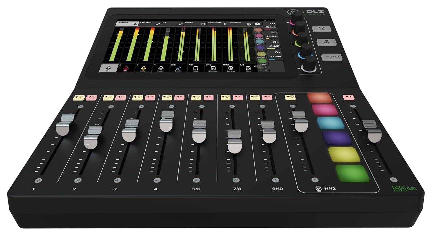 Mackie DLZ Creator Adaptive Digital Mixer for Podcasting, Streaming and YouTube with User Modes, Mix Agent Technology, Auto Mix, Onyx80 Mic Preamps - Golchha Computers