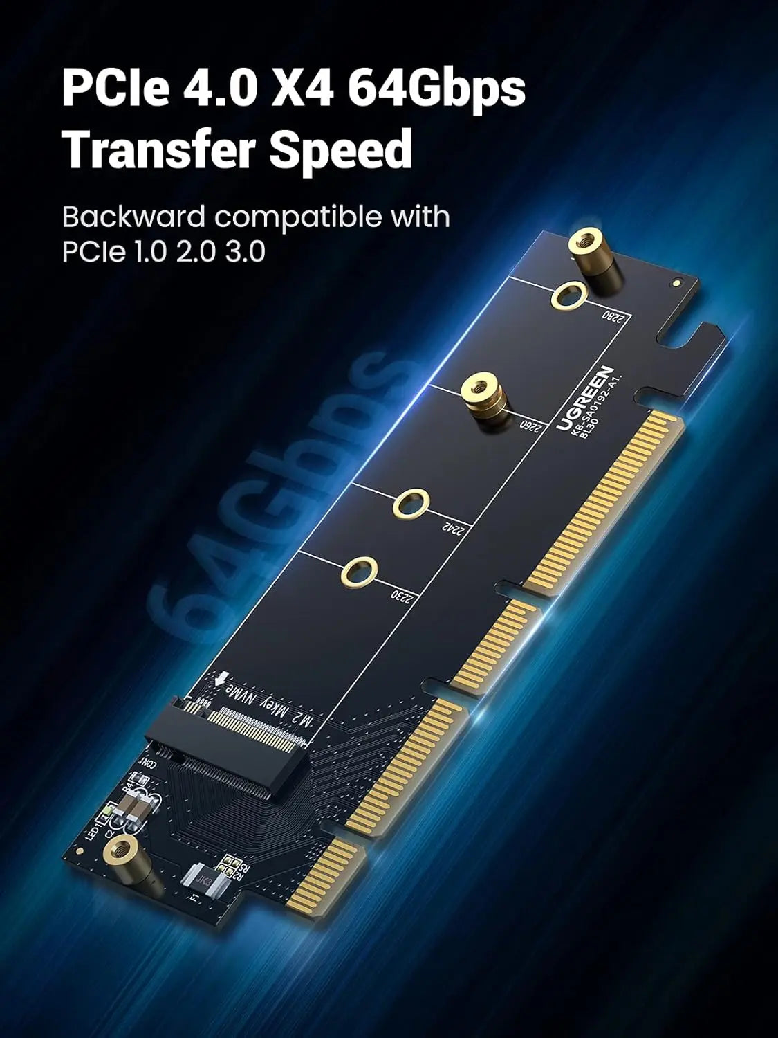 UGREEN PCIe 4.0 to M.2 NVMe Expansion Card with Heatsink (30715)