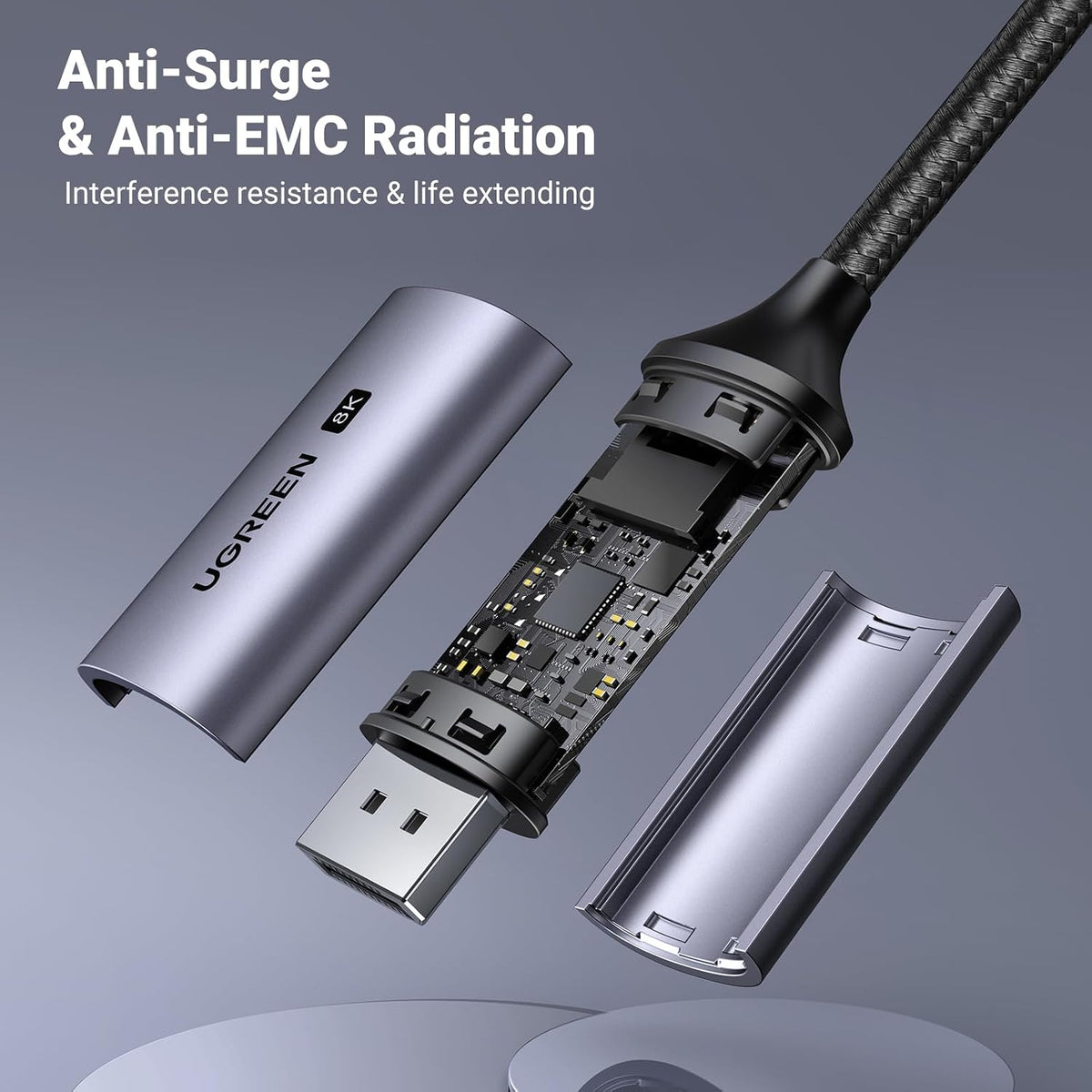 UGREEN Unidirectional USB C to DisplayPort 1.4 Cable 8K@60Hz 4K@240Hz 2M (25158)