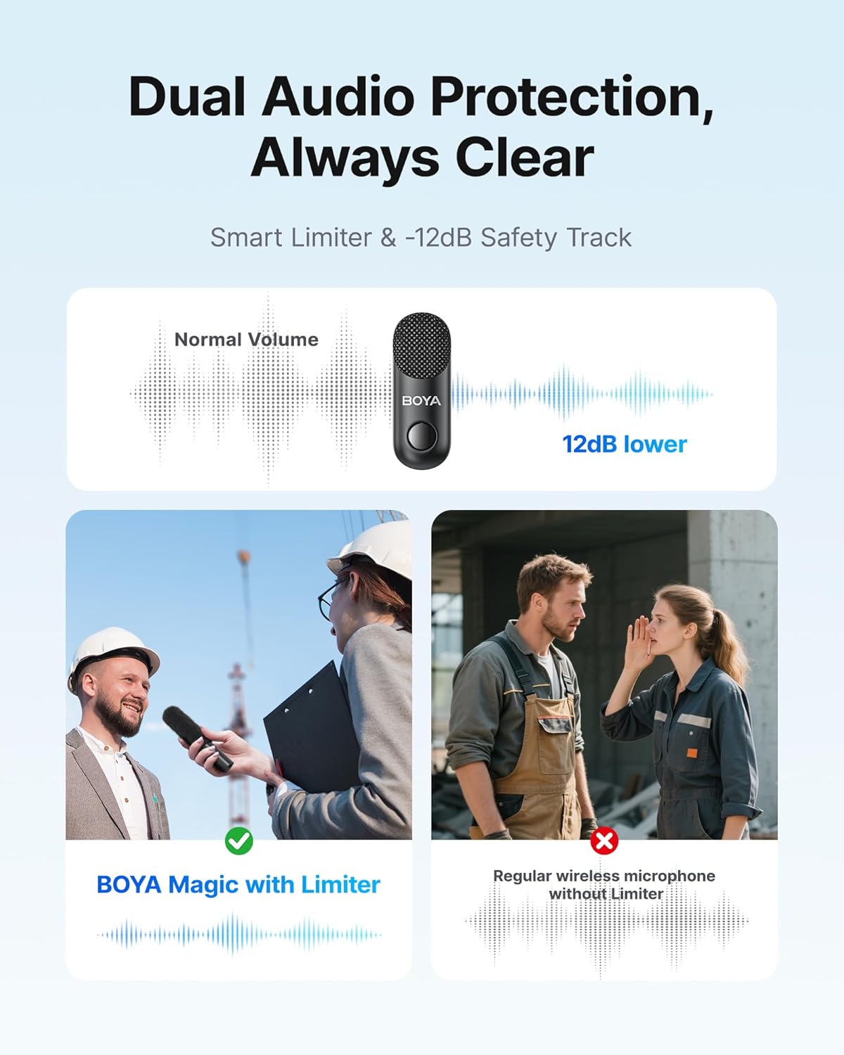 BOYA Magic Transformable Al-Powered Mini Wireless Microphone - GOLCHHA COMPUTERS 