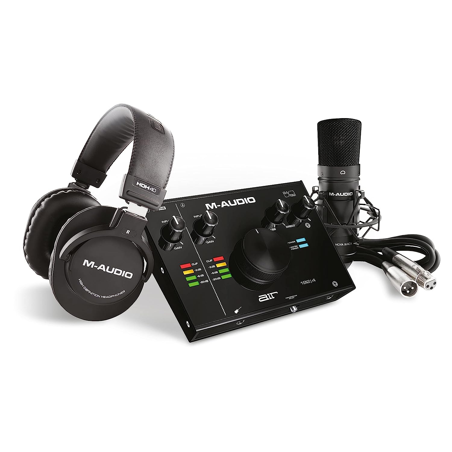4 Vocal Studio Pro -Complete Recording  kit -2-In/2-Out USB Audio Interface with Condenser Microphone, Shockmount, XLR Cable, Headphone