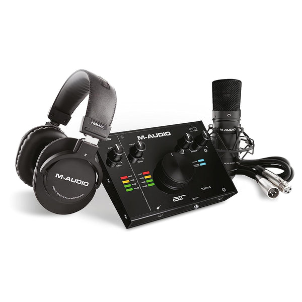 M-Audio AIR 192|4 Vocal Studio Pro -Complete Recording  kit -2-In/2-Out USB Audio Interface with Condenser Microphone, Shockmount, XLR Cable, Headphone