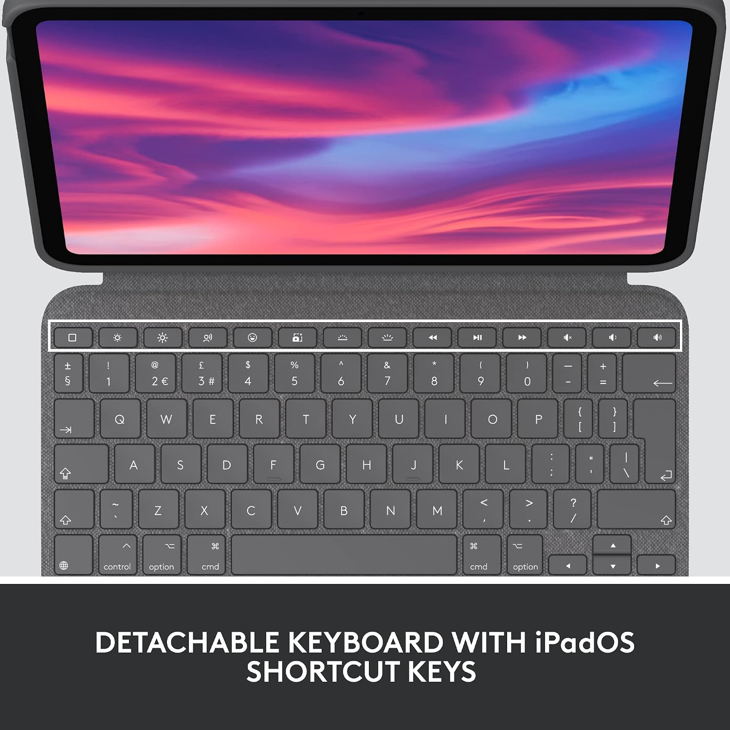 Logitech Combo Touch for iPad (10th Gen & A16) Backlit keyboard and precise trackpad