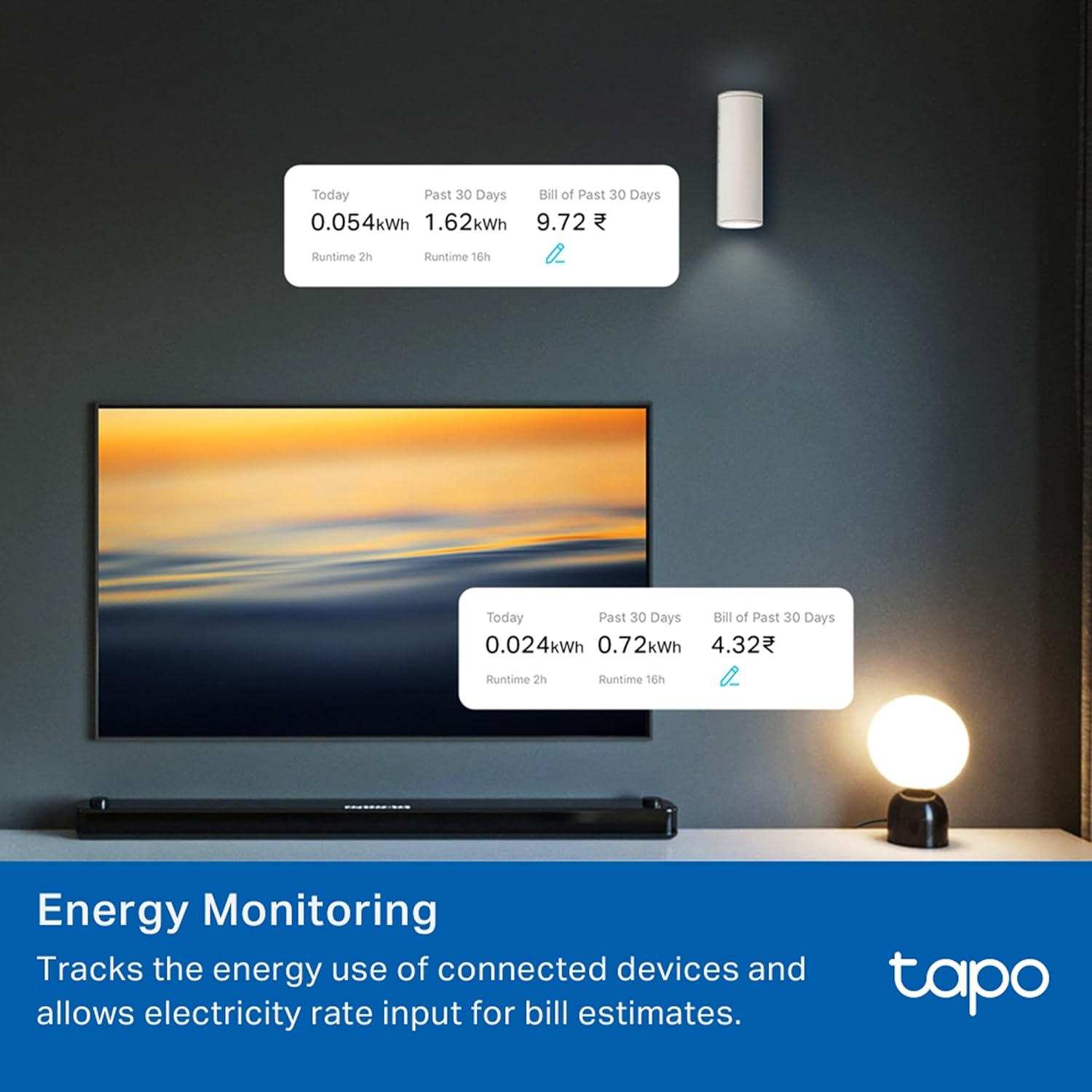 TP Link Tapo P116M Mini Smart Wi-Fi Plug, Energy Monitoring