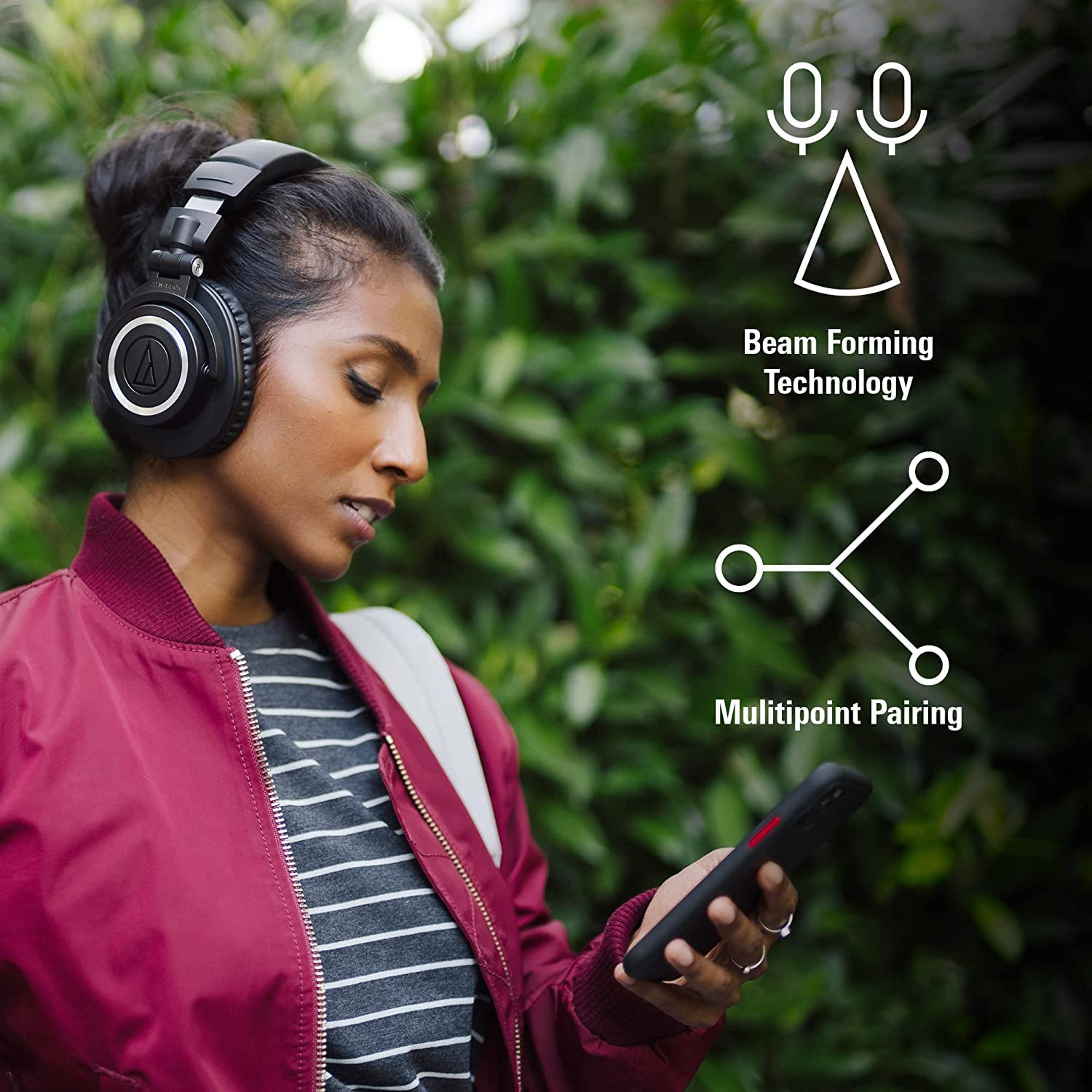 Audio-Technica ATH-M50xBT2 Bluetooth Wireless Over Ear Headphones - Black