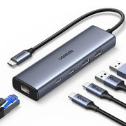 UGREEN CM512 6-in-1 USB-C Hub, 10Gbps Data Ports, Gigabit Ethernet (45320)