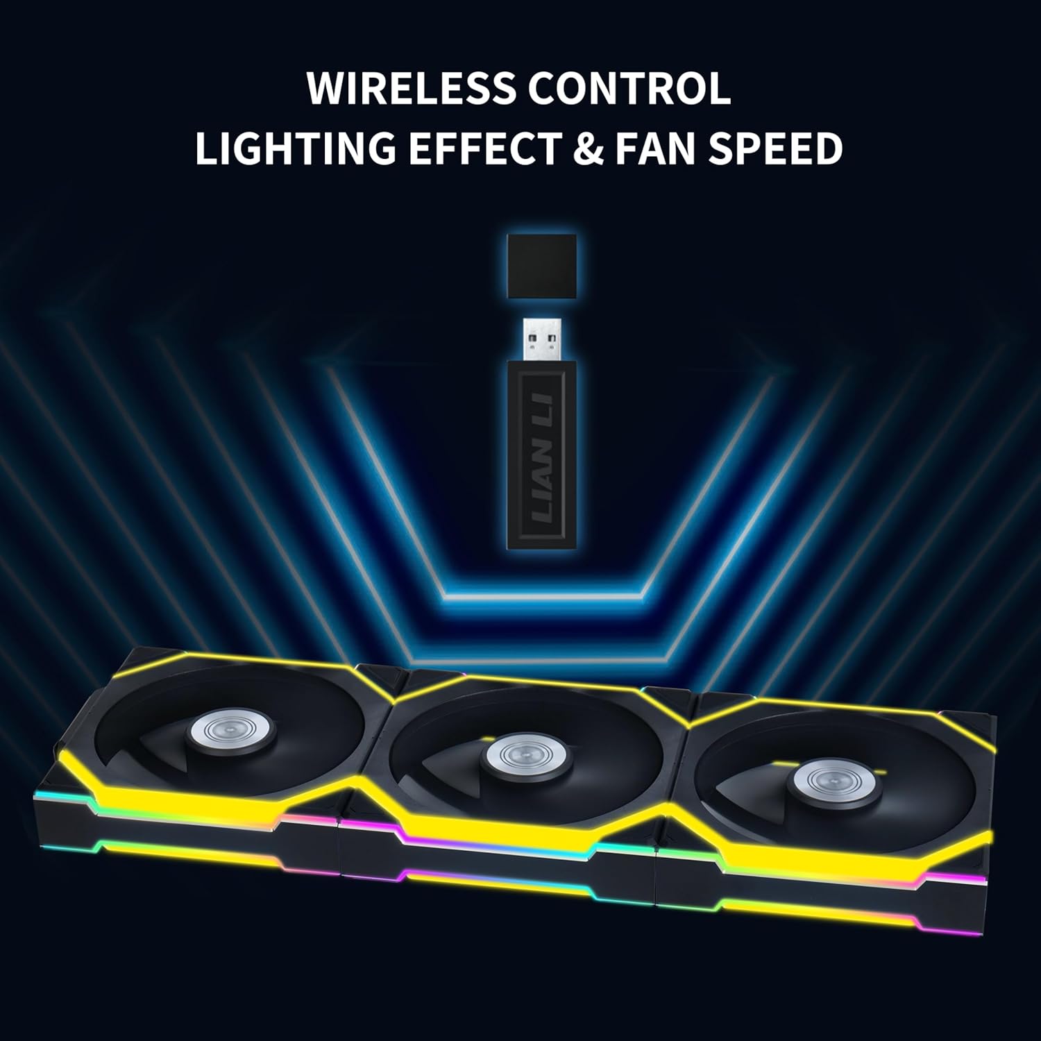 Lian Li UNI Fan SL-Wireless 120-Triple Pack ARGB Fans (Reverse Blade)