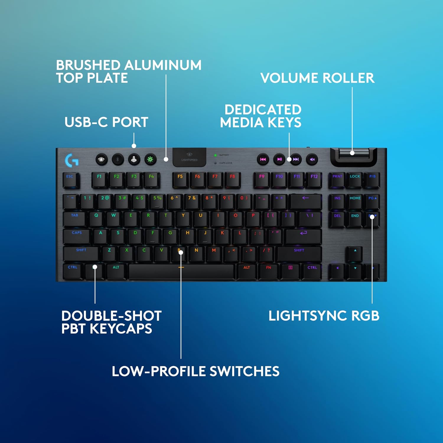 Logitech G915 X Lightspeed TKL Low-Profile Wireless Gaming Keyboard - GOLCHHA COMPUTERS 