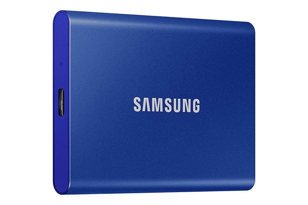 Samsung T7 2TB Up to 1,050MB/s USB 3.2 Gen 2 (10Gbps, Type-C) External SSD (Portable SSD)(MU-PC2T0T)Grey/Blue - Golchha Computers