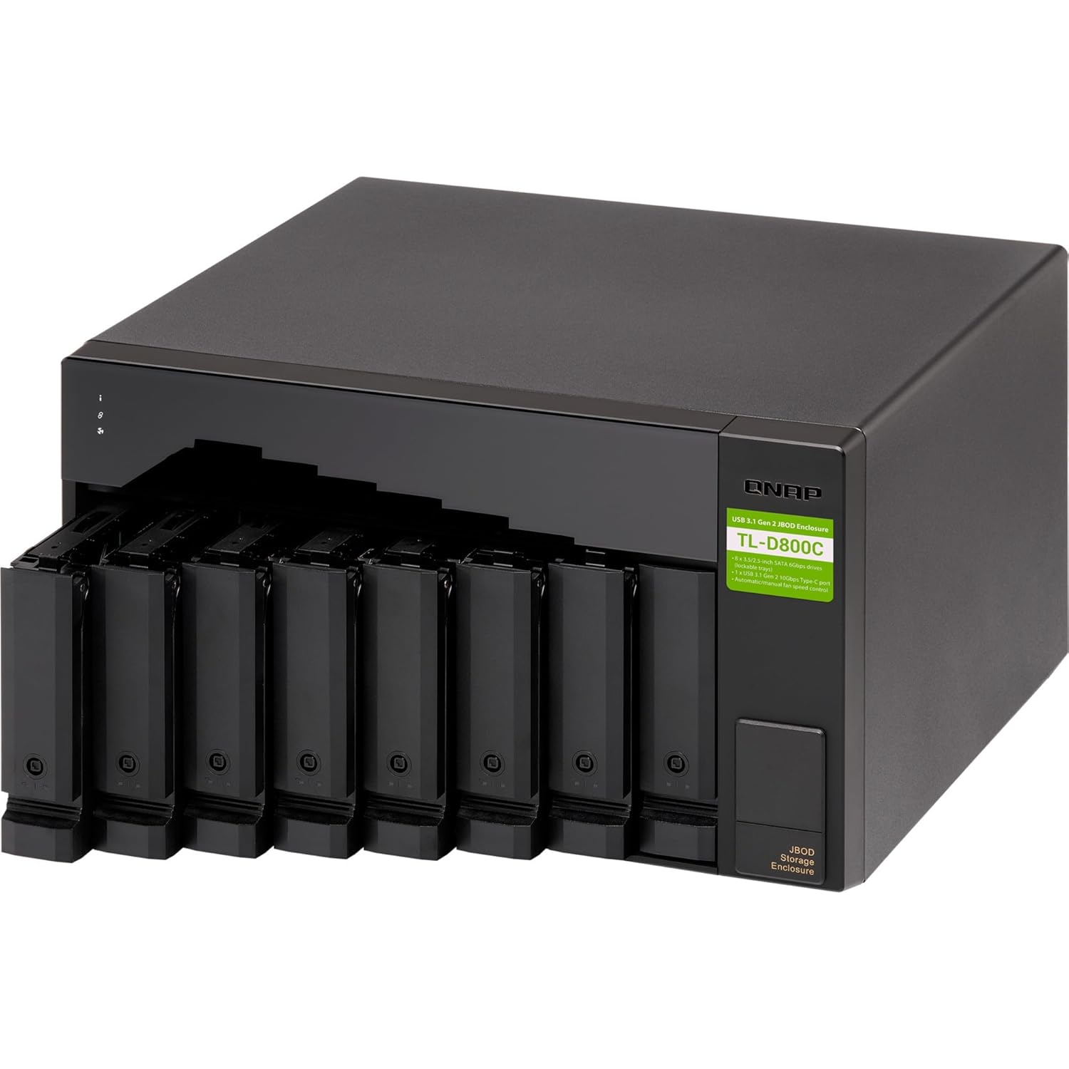 QNAP TL-D800C (USB) 8-Bay USB 3.2 Gen2 Type-C high-capacity JBOD storage enclosure