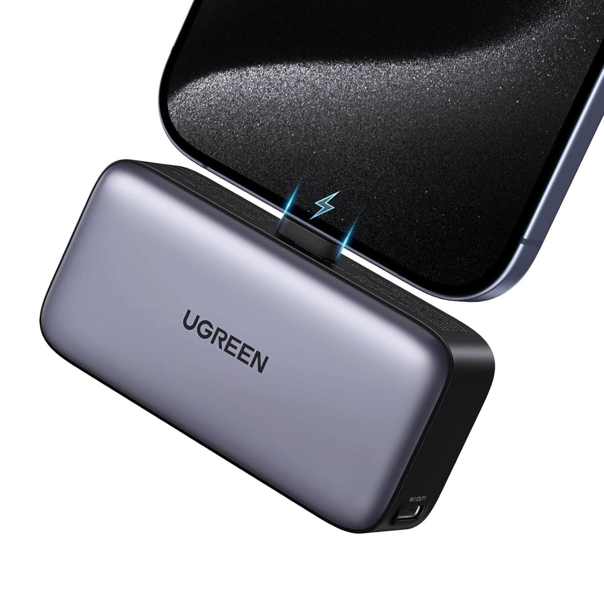 UGREEN 5000mAh 22.5W Mini Power Bank with Built-in USB-C Connector & Stand (35338)