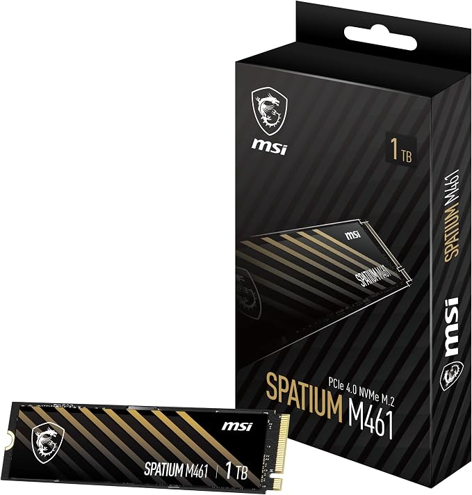 MSI SPATIUM M461 1TB M.2 2280 PCIe Gen4 NVMe SSD