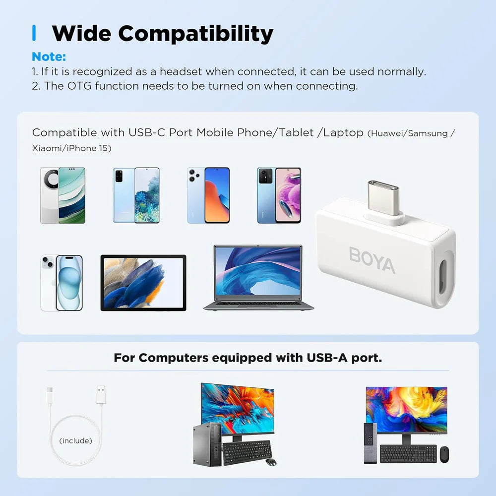 BOYA Omic-U Wireless Lavalier Microphone