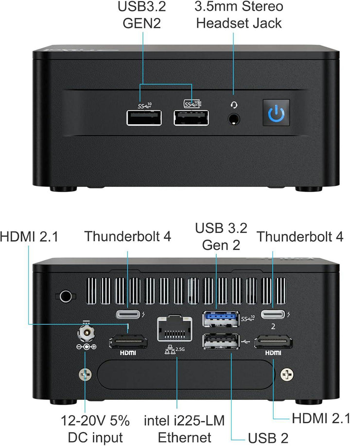 Intel / Asus NUC 13 Pro NUC13ANHi7, High-Speed i7 Processor, Iris Xe Graphics, 32GB RAM, 1TB SSD, Windows 11 Pro, Multi-Screen 8K Display, Advanced Connectivity - Dispatch In 3 Business Days - Golchha Computers