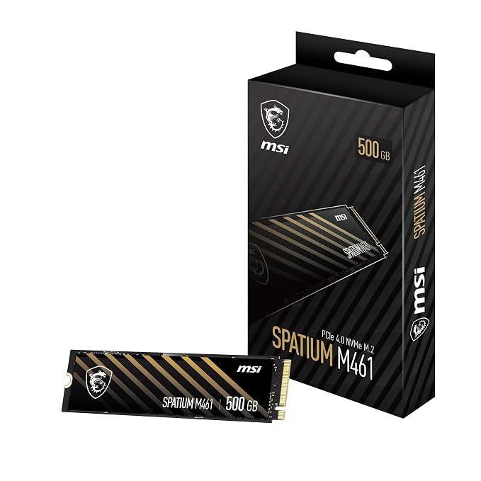 MSI SPATIUM M461 500GB M.2 2280 PCIe Gen4 NVMe SSD