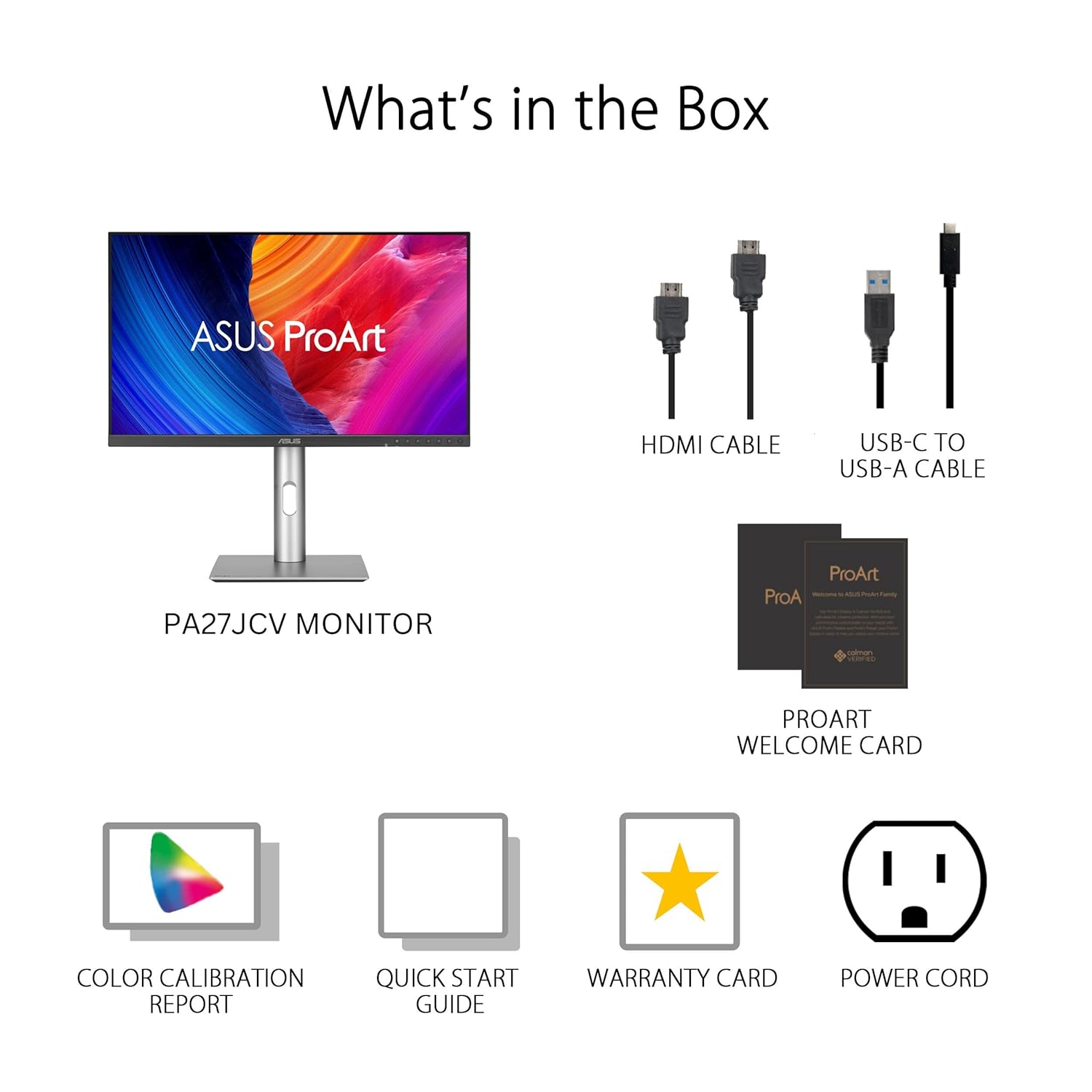 ASUS ProArt Display 27” 5K 60Hz (PA27JCV) HDR Professional Monitor - GOLCHHA COMPUTERS 