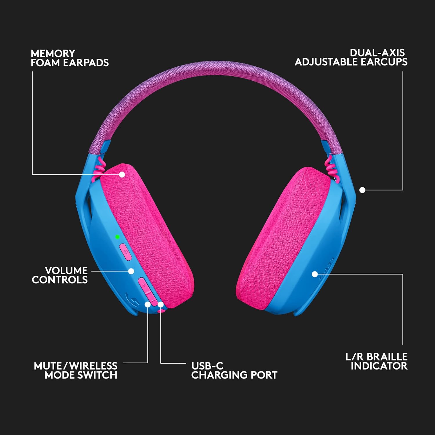 Logitech G435 Lightspeed and Bluetooth Wireless Gaming Headset - GOLCHHA COMPUTERS 