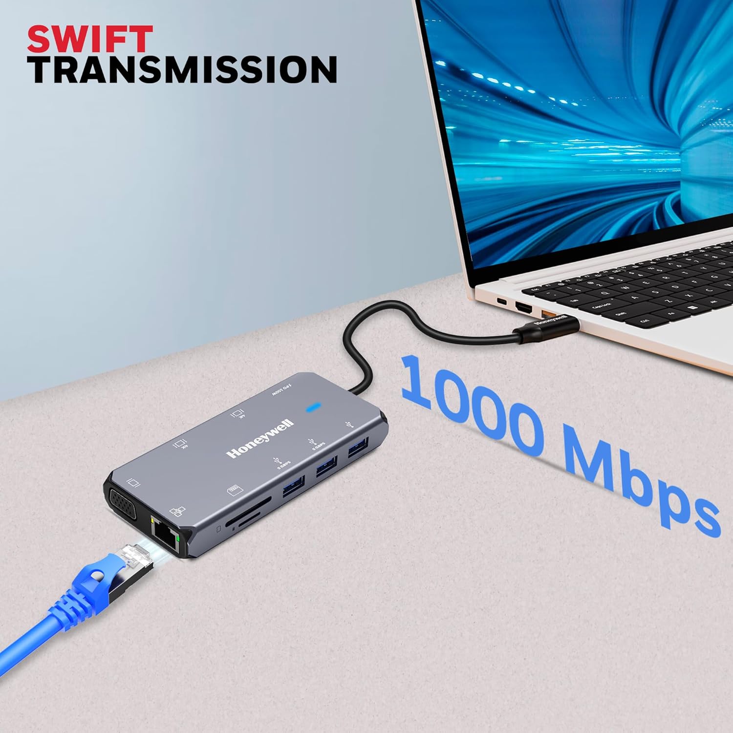 Honeywell Type C Docking Station – 10 in 1 (Supports 3 Display)