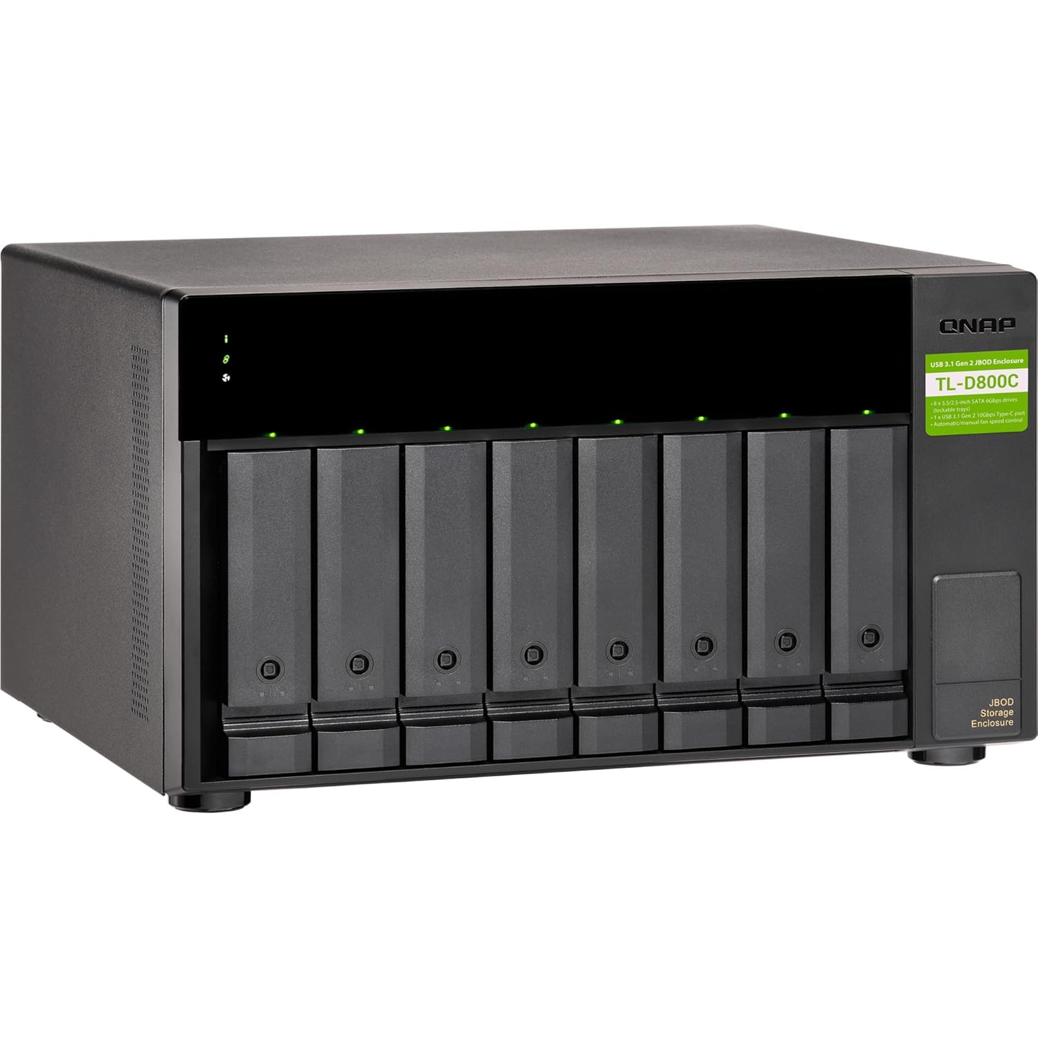 QNAP TL-D800C (USB) 8-Bay USB 3.2 Gen2 Type-C high-capacity JBOD storage enclosure