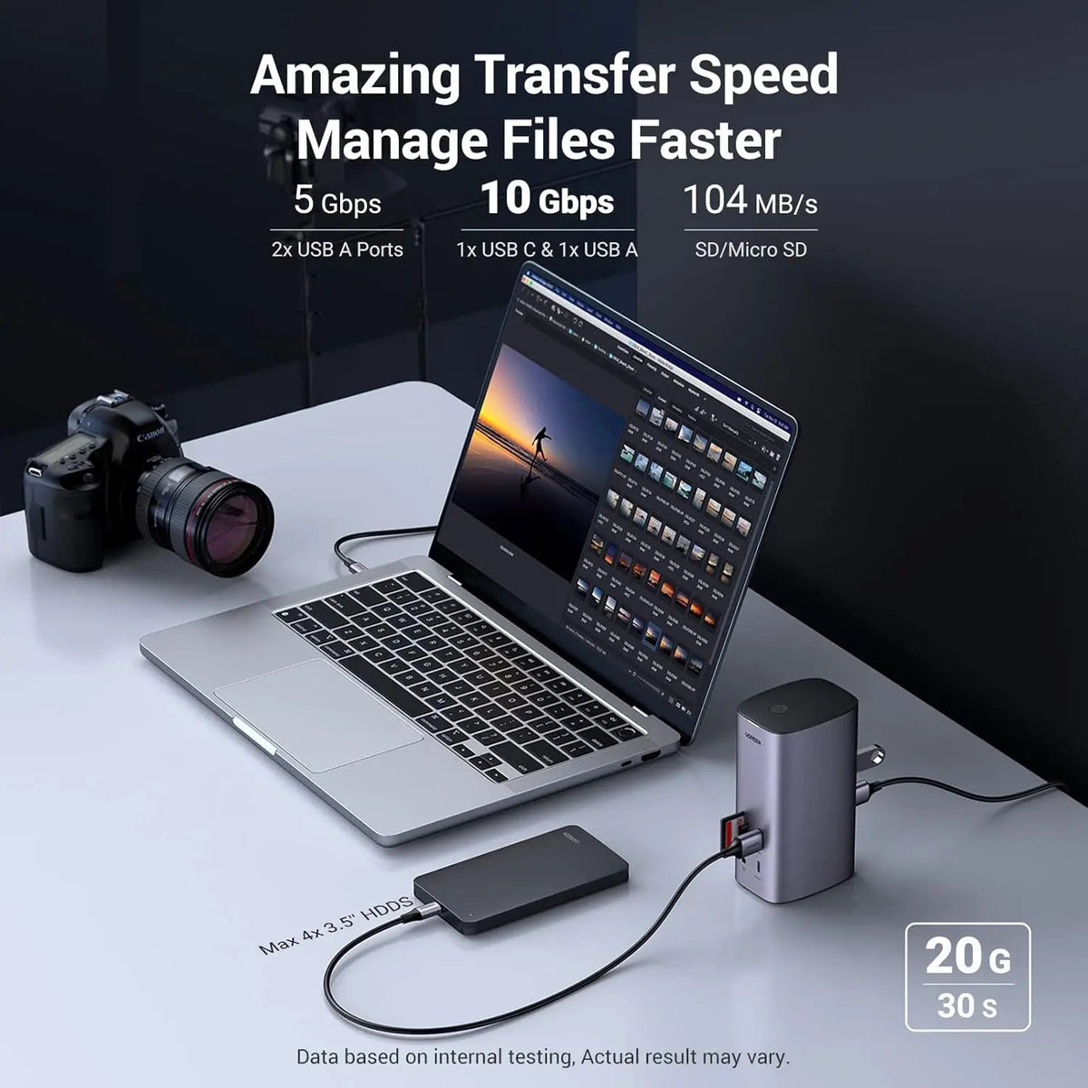 UGREEN Revodok Pro 312 12-in-1 DisplayLink USB-C Docking Station, Triple Display, 100W PD (90325)